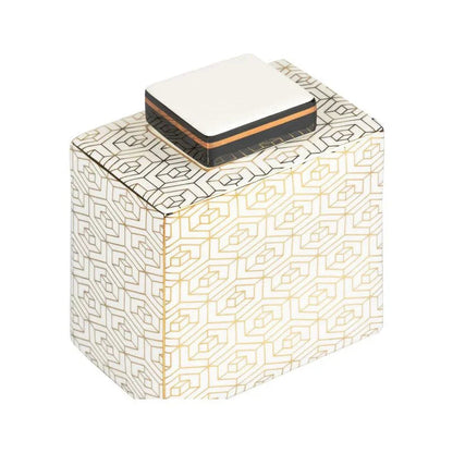 Clara White Glazed Porcelain Canister - LOOMLAN - Wildwood - Vases & Jars