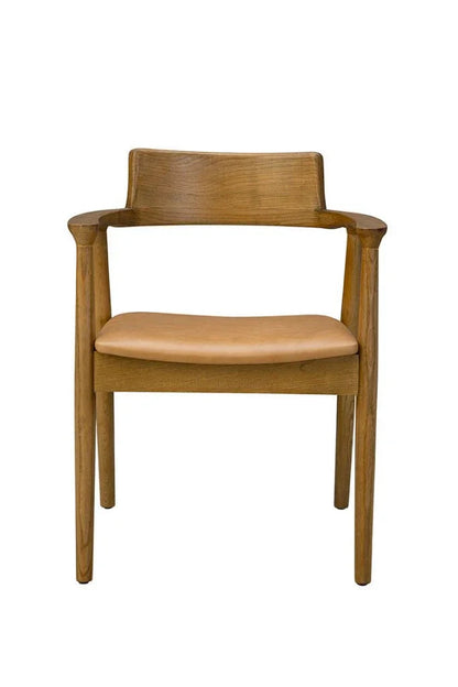 Claremont Honey Toned Leather Chair - LOOMLAN - Furniture Classics - Accent Chairs