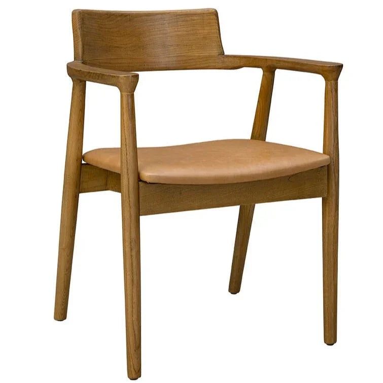 Claremont Honey Toned Leather Chair - LOOMLAN - Furniture Classics - Accent Chairs