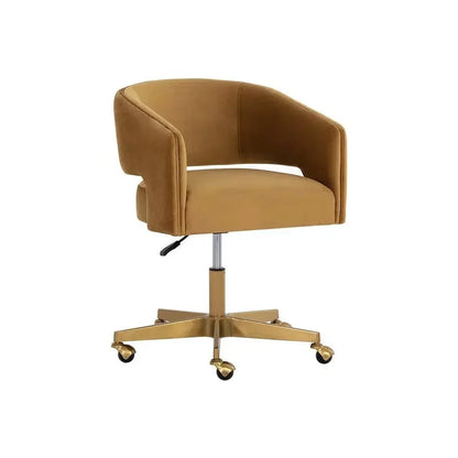 Claren Fabric Office Armchair-Office Chairs-SUNPAN-Gold Sky-LOOMLAN