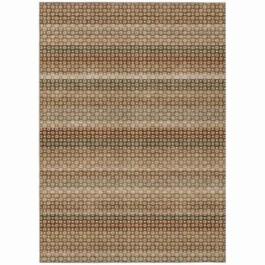 Clarene Brown Washable Indoor - Outdoor Rug - LOOMLAN - LOOMLAN Rugs - Outdoor Rugs