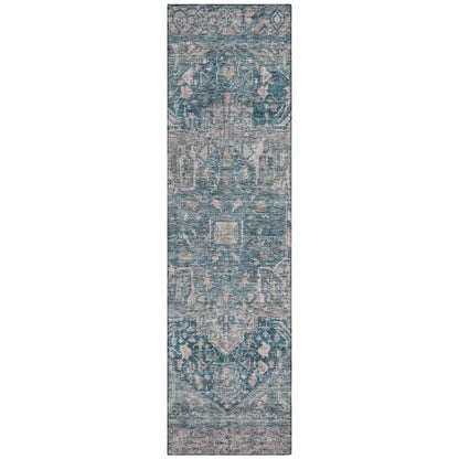 Clarina Blue Washable Indoor - Outdoor Rug - LOOMLAN - LOOMLAN Rugs - Outdoor Rugs