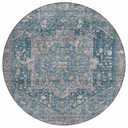 Clarina Blue Washable Indoor - Outdoor Rug - LOOMLAN - LOOMLAN Rugs - Outdoor Rugs