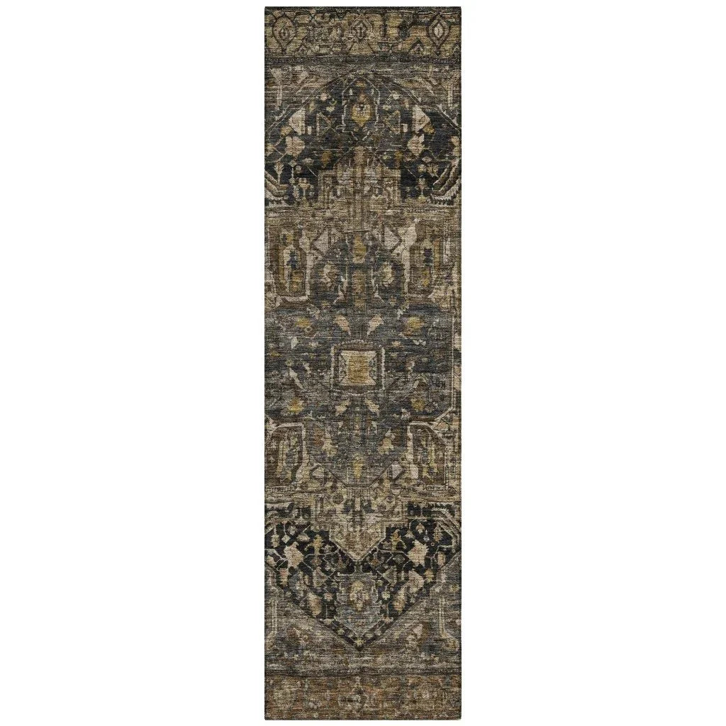 Clarina Brown Washable Indoor - Outdoor Rug - LOOMLAN - LOOMLAN Rugs - Outdoor Rugs