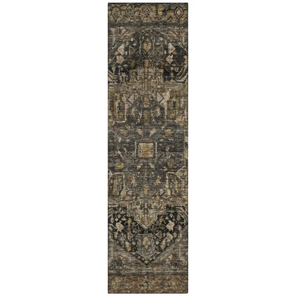 Clarina Brown Washable Indoor - Outdoor Rug - LOOMLAN - LOOMLAN Rugs - Outdoor Rugs