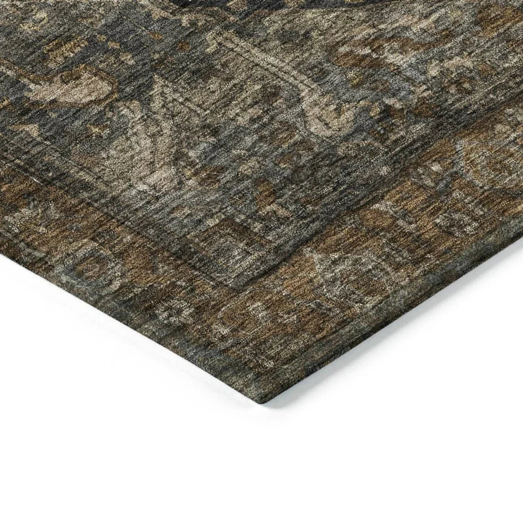 Clarina Brown Washable Indoor - Outdoor Rug - LOOMLAN - LOOMLAN Rugs - Outdoor Rugs