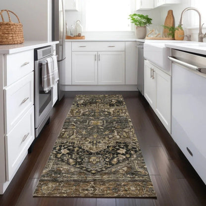 Clarina Brown Washable Indoor - Outdoor Rug - LOOMLAN - LOOMLAN Rugs - Outdoor Rugs
