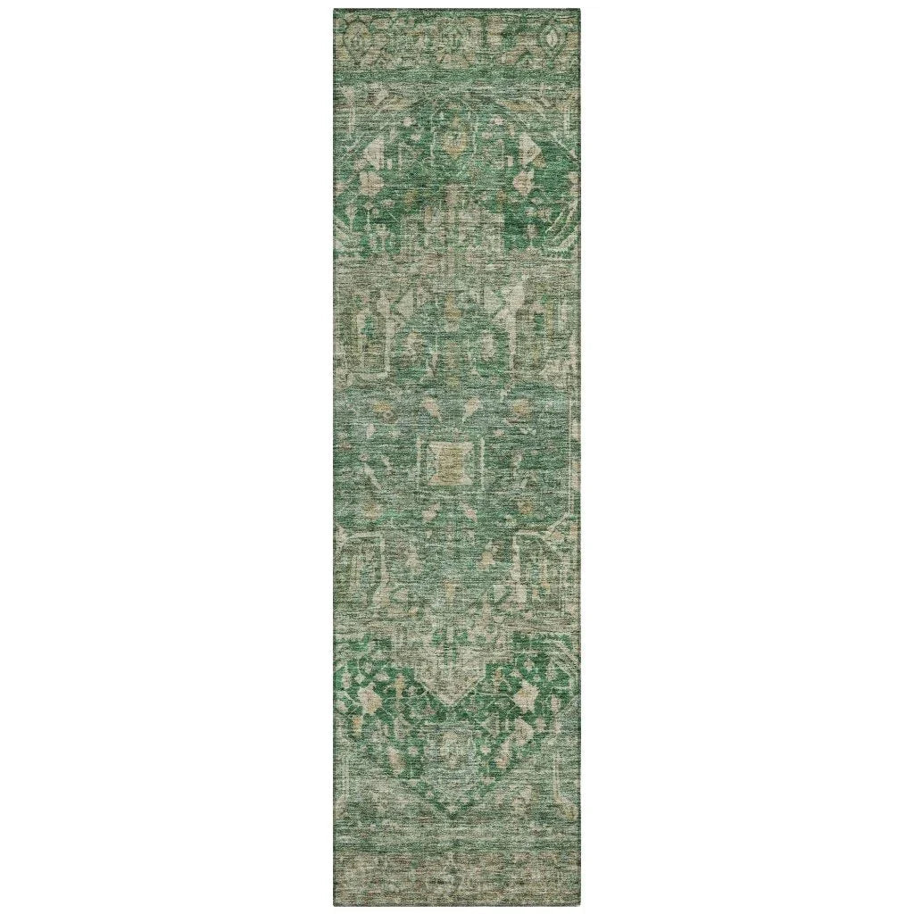 Clarina Emerald Washable Indoor - Outdoor Rug - LOOMLAN - LOOMLAN Rugs - Outdoor Rugs