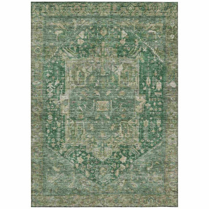 Clarina Emerald Washable Indoor - Outdoor Rug - LOOMLAN - LOOMLAN Rugs - Outdoor Rugs