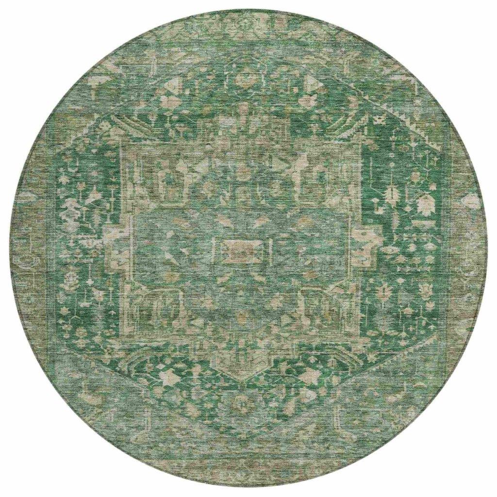 Clarina Emerald Washable Indoor - Outdoor Rug - LOOMLAN - LOOMLAN Rugs - Outdoor Rugs