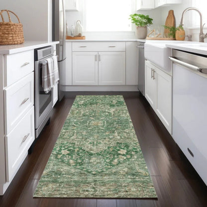 Clarina Emerald Washable Indoor - Outdoor Rug - LOOMLAN - LOOMLAN Rugs - Outdoor Rugs