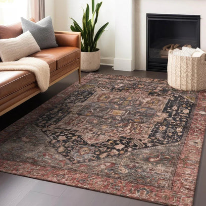 Clarina Gray Washable Indoor - Outdoor Rug - LOOMLAN - LOOMLAN Rugs - Outdoor Rugs