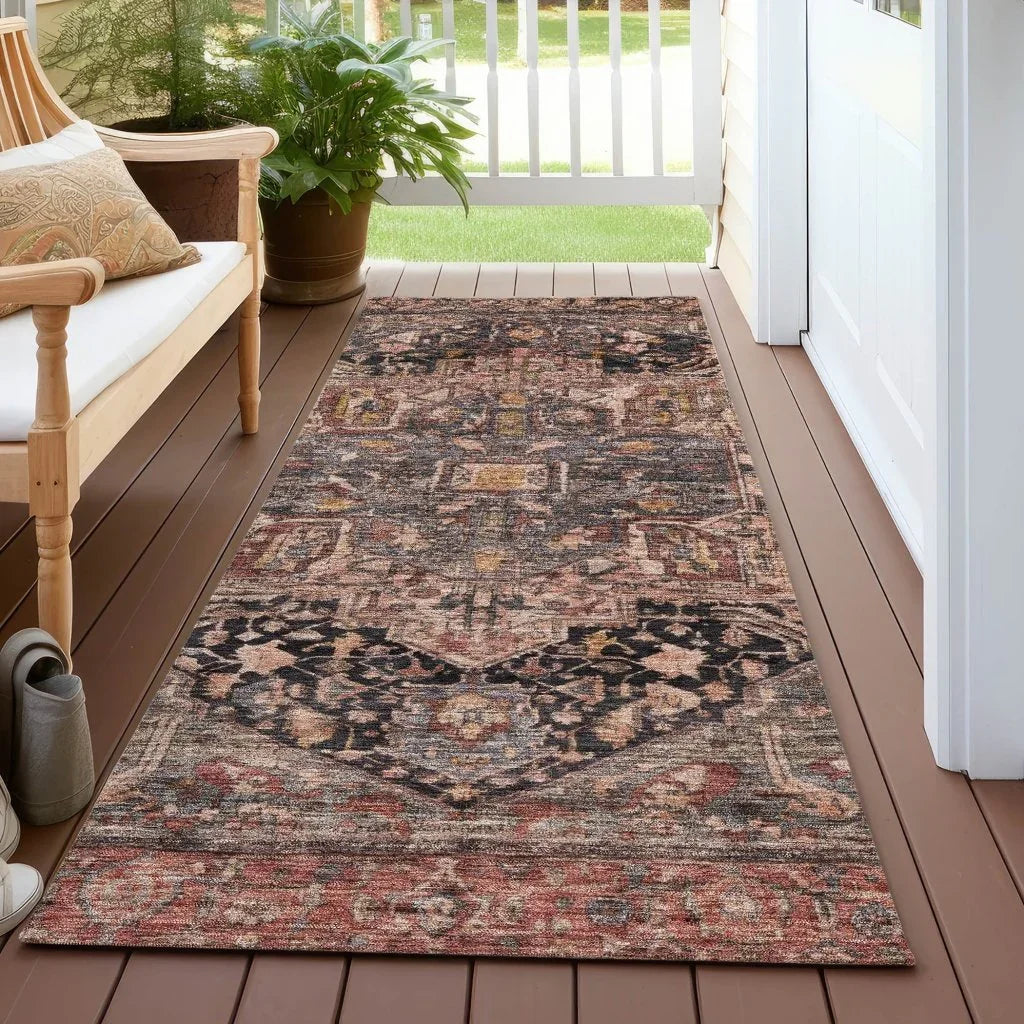 Clarina Gray Washable Indoor - Outdoor Rug - LOOMLAN - LOOMLAN Rugs - Outdoor Rugs