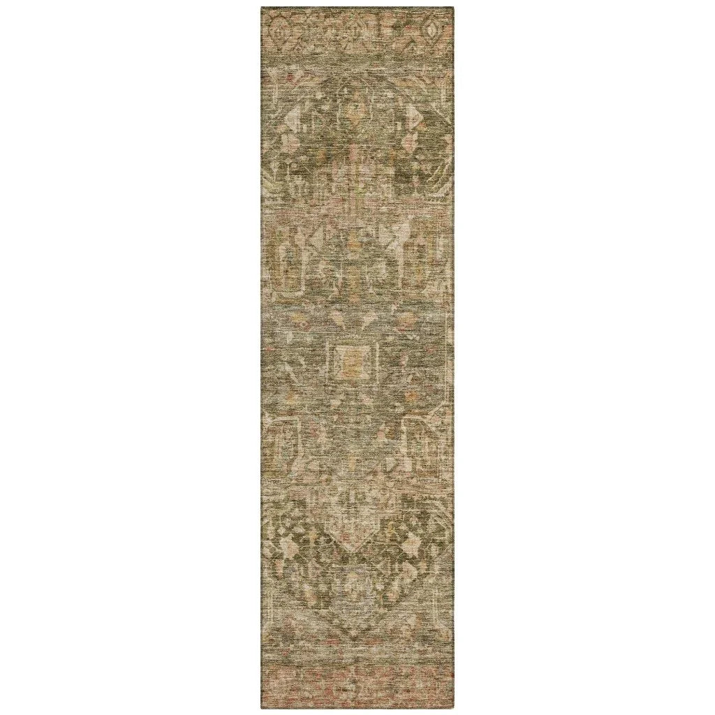 Clarina Green Washable Indoor - Outdoor Rug - LOOMLAN - LOOMLAN Rugs - Outdoor Rugs