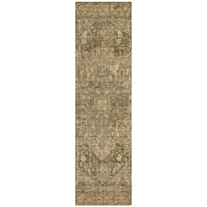 Clarina Green Washable Indoor - Outdoor Rug - LOOMLAN - LOOMLAN Rugs - Outdoor Rugs