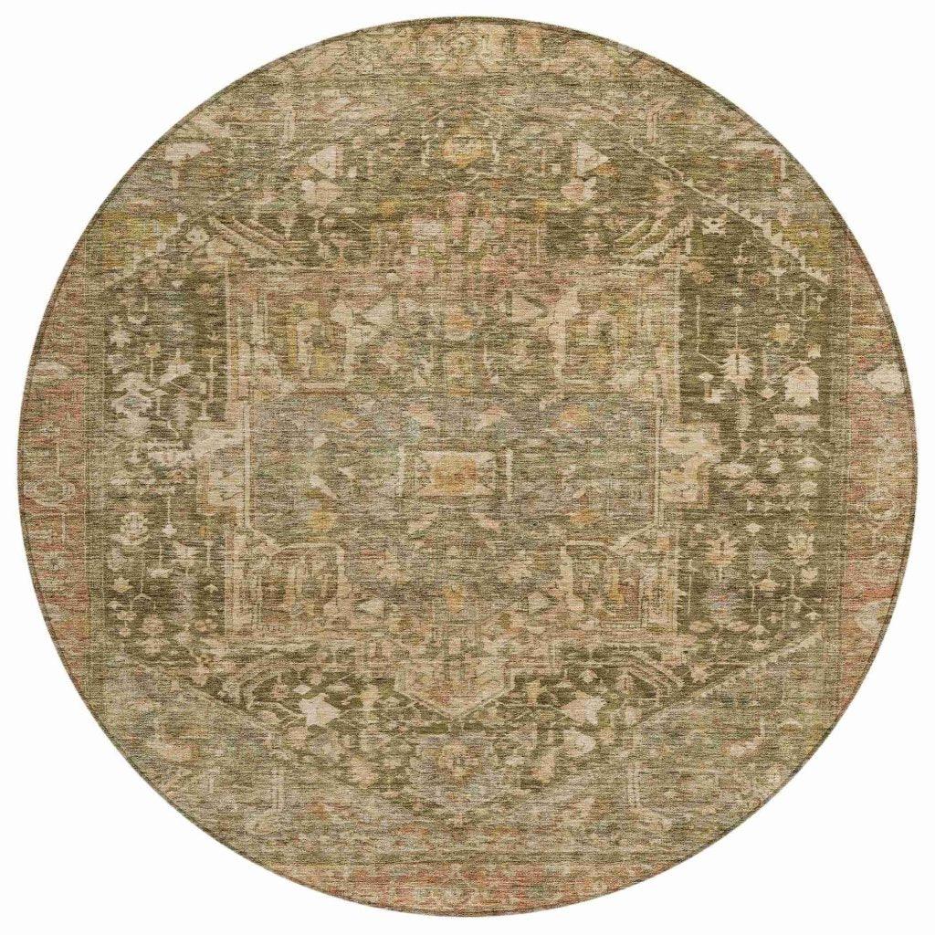 Clarina Green Washable Indoor - Outdoor Rug - LOOMLAN - LOOMLAN Rugs - Outdoor Rugs