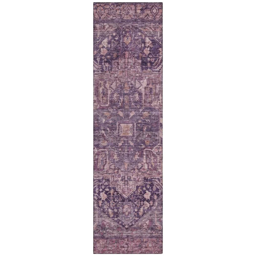 Clarina Purple Washable Indoor - Outdoor Rug - LOOMLAN - LOOMLAN Rugs - Outdoor Rugs