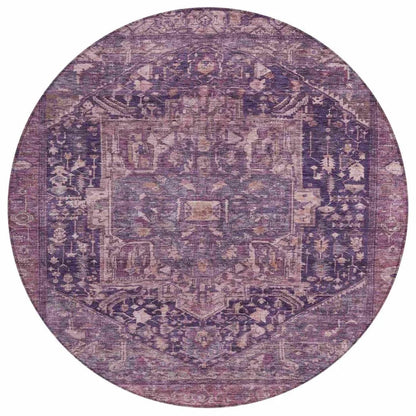 Clarina Purple Washable Indoor - Outdoor Rug - LOOMLAN - LOOMLAN Rugs - Outdoor Rugs