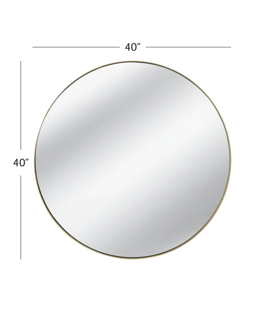 Clarion Sleek Brass Frame Wall Mirror - LOOMLAN - Bassett Mirror - Wall Mirrors