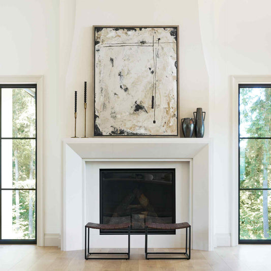 Clarissa Woven Leather Stool