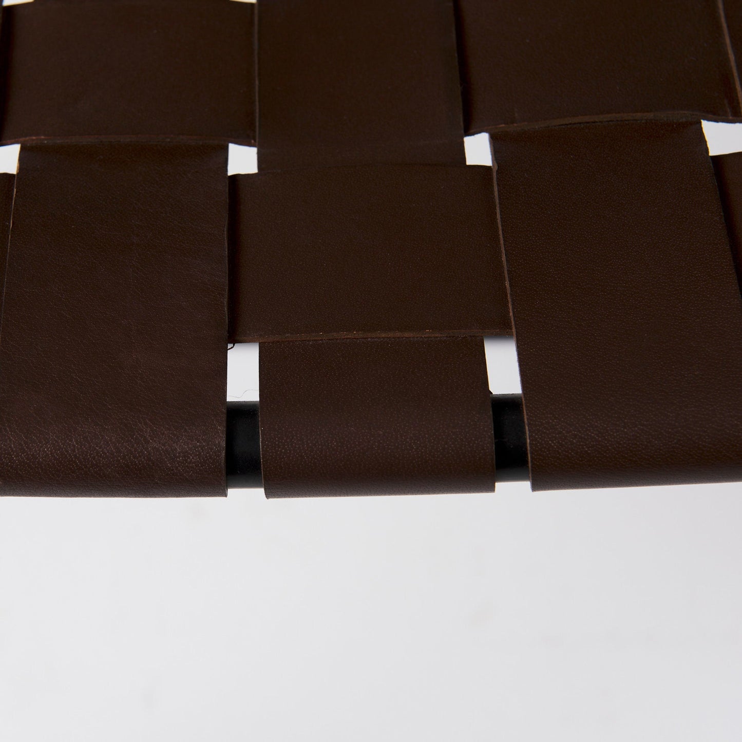 Clarissa Woven Leather Stool