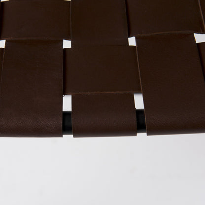 Clarissa Woven Leather Stool