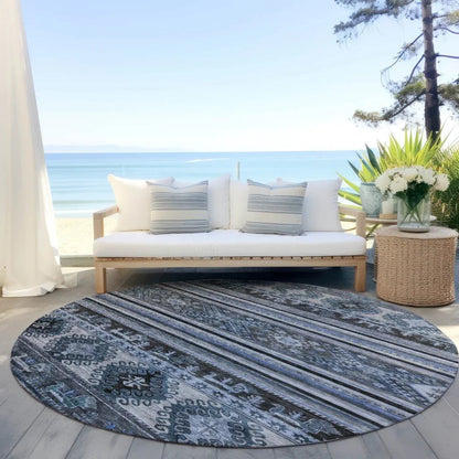 Claritha Blue Washable Indoor - Outdoor Rug - LOOMLAN - LOOMLAN Rugs - Outdoor Rugs