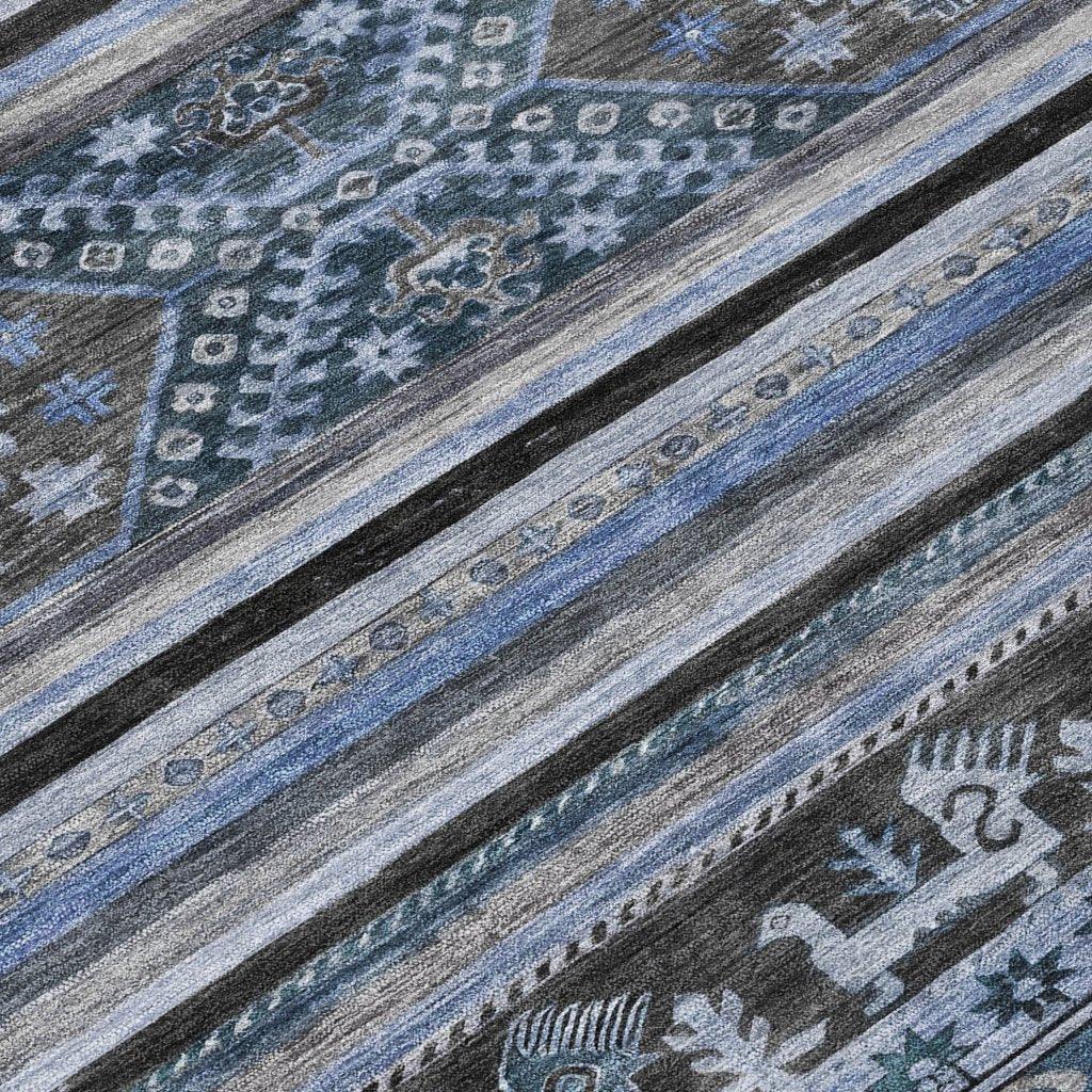 Claritha Blue Washable Indoor - Outdoor Rug - LOOMLAN - LOOMLAN Rugs - Outdoor Rugs