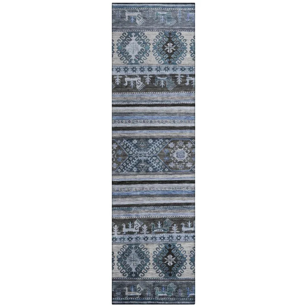 Claritha Blue Washable Indoor - Outdoor Rug - LOOMLAN - LOOMLAN Rugs - Outdoor Rugs