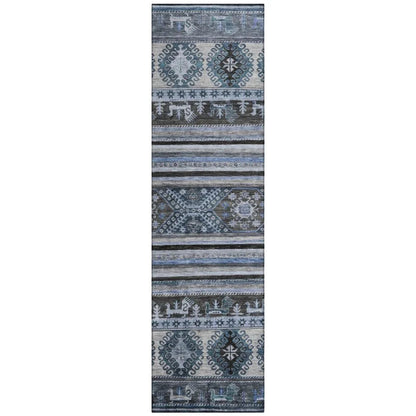 Claritha Blue Washable Indoor - Outdoor Rug - LOOMLAN - LOOMLAN Rugs - Outdoor Rugs