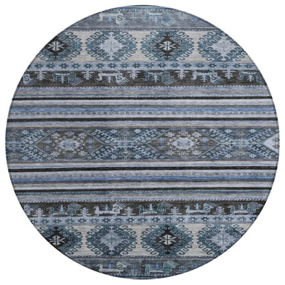 Claritha Blue Washable Indoor - Outdoor Rug - LOOMLAN - LOOMLAN Rugs - Outdoor Rugs