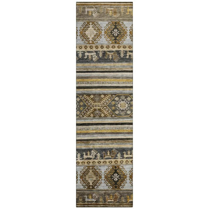 Claritha Brown Washable Indoor - Outdoor Rug - LOOMLAN - LOOMLAN Rugs - Outdoor Rugs