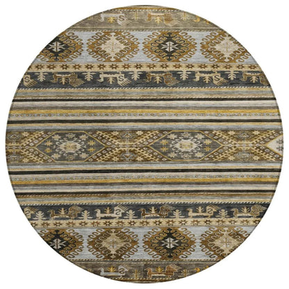 Claritha Brown Washable Indoor - Outdoor Rug - LOOMLAN - LOOMLAN Rugs - Outdoor Rugs