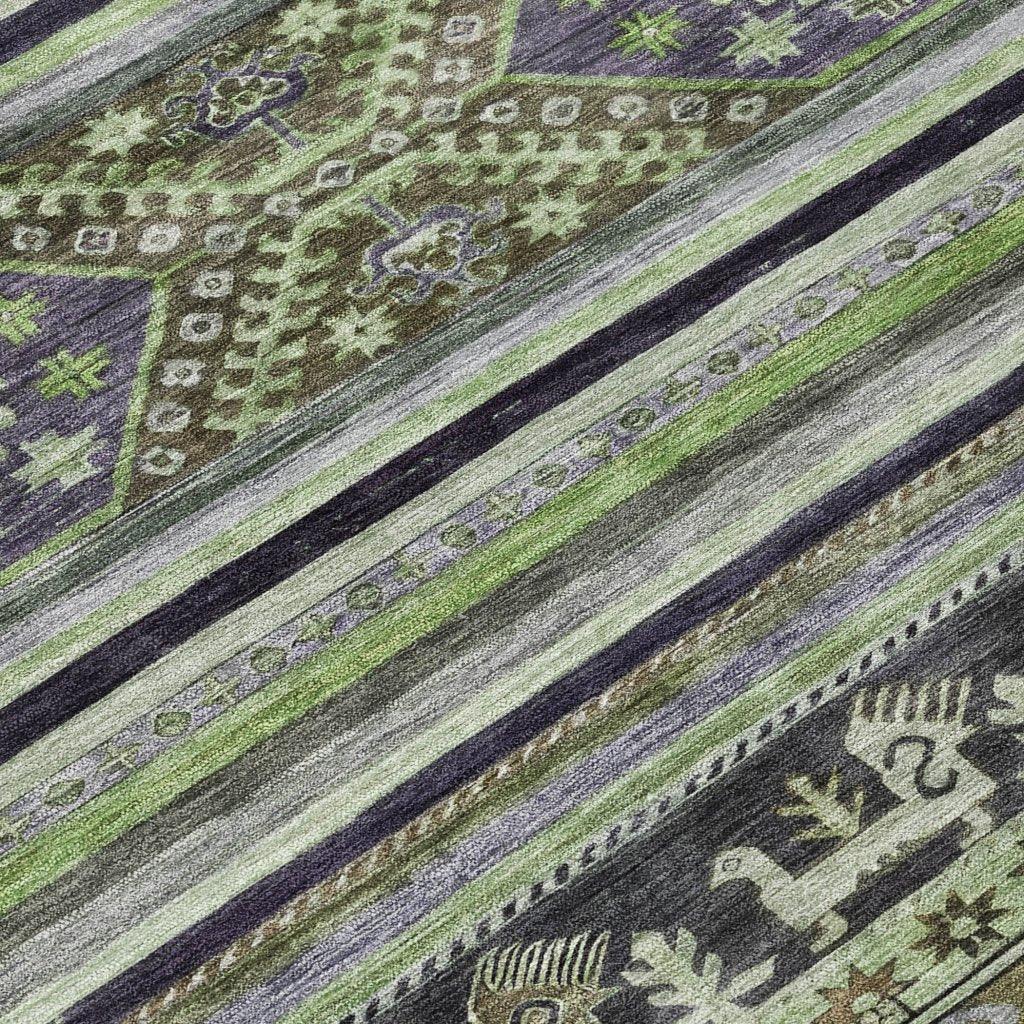 Claritha Green Washable Indoor - Outdoor Rug - LOOMLAN - LOOMLAN Rugs - Outdoor Rugs