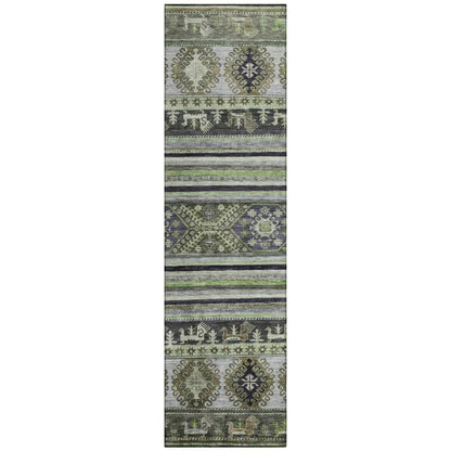 Claritha Green Washable Indoor - Outdoor Rug - LOOMLAN - LOOMLAN Rugs - Outdoor Rugs