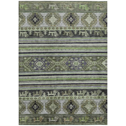 Claritha Green Washable Indoor - Outdoor Rug - LOOMLAN - LOOMLAN Rugs - Outdoor Rugs