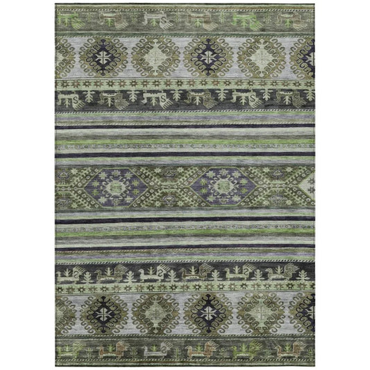 Claritha Green Washable Indoor - Outdoor Rug - LOOMLAN - LOOMLAN Rugs - Outdoor Rugs