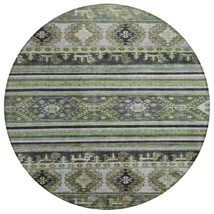 Claritha Green Washable Indoor - Outdoor Rug - LOOMLAN - LOOMLAN Rugs - Outdoor Rugs
