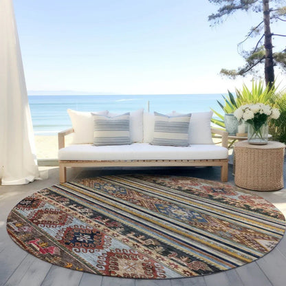 Claritha Orange Washable Indoor - Outdoor Rug - LOOMLAN - LOOMLAN Rugs - Outdoor Rugs