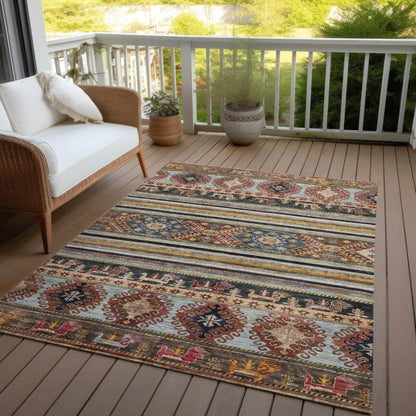 Claritha Orange Washable Indoor - Outdoor Rug - LOOMLAN - LOOMLAN Rugs - Outdoor Rugs