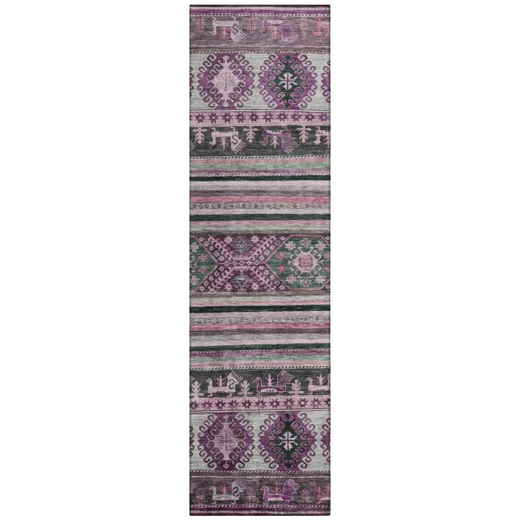 Claritha Purple Washable Indoor - Outdoor Rug - LOOMLAN - LOOMLAN Rugs - Outdoor Rugs