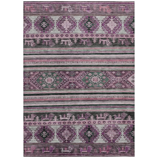 Claritha Purple Washable Indoor - Outdoor Rug - LOOMLAN - LOOMLAN Rugs - Outdoor Rugs