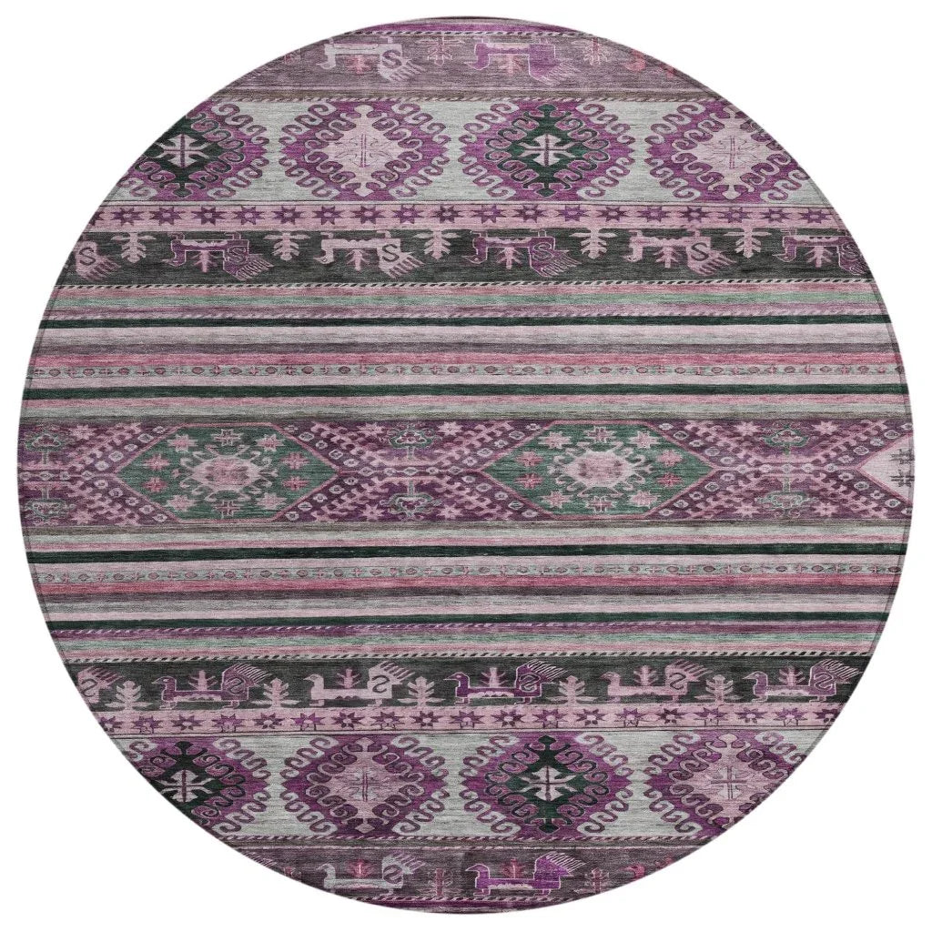 Claritha Purple Washable Indoor - Outdoor Rug - LOOMLAN - LOOMLAN Rugs - Outdoor Rugs
