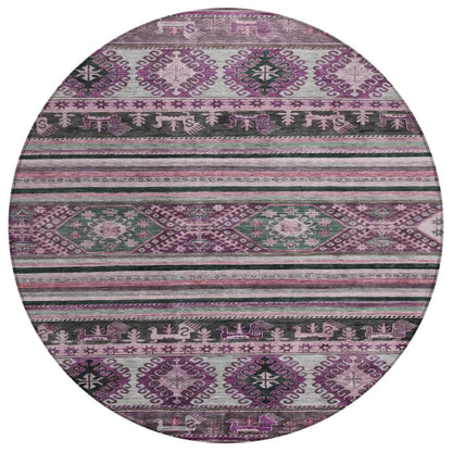 Claritha Purple Washable Indoor - Outdoor Rug - LOOMLAN - LOOMLAN Rugs - Outdoor Rugs