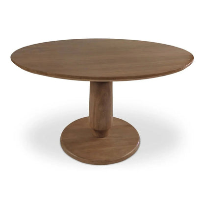 Clark Brown Wood Round Dining Table-Dining Tables-Moe's Home-LOOMLAN