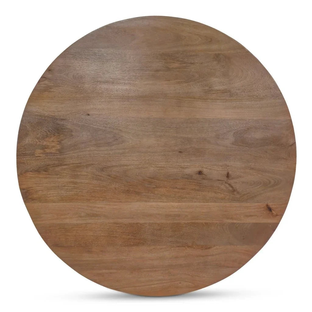 Clark Brown Wood Round Dining Table-Dining Tables-Moe's Home-LOOMLAN