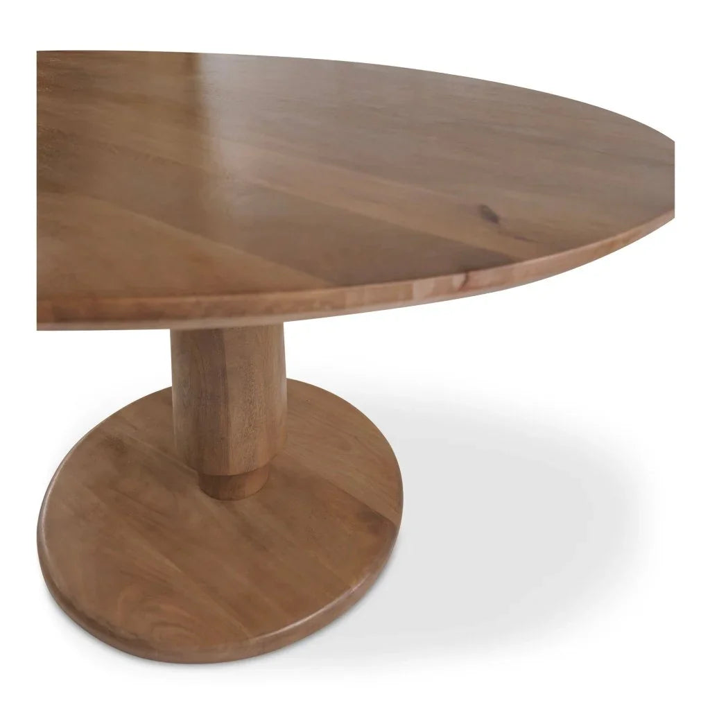 Clark Brown Wood Round Dining Table-Dining Tables-Moe's Home-LOOMLAN