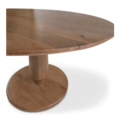 Clark Brown Wood Round Dining Table-Dining Tables-Moe's Home-LOOMLAN