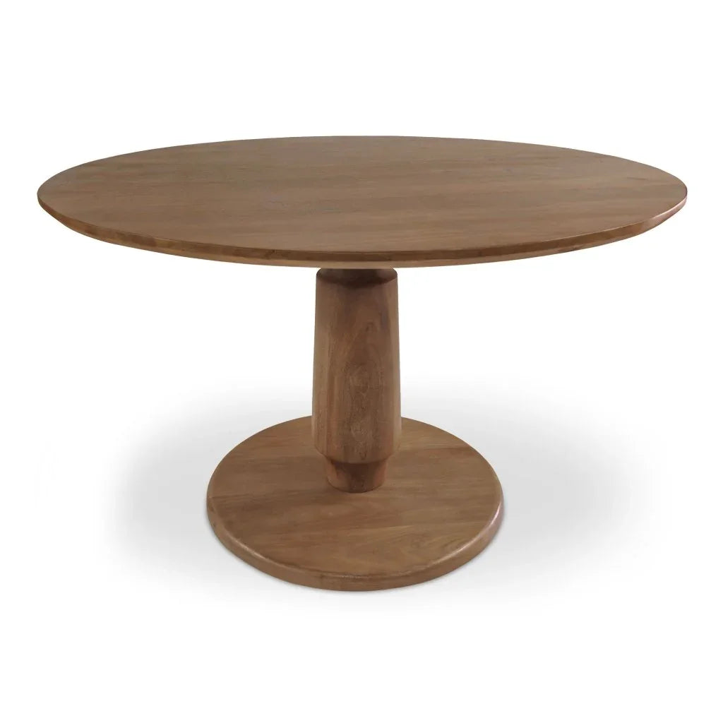 Clark Brown Wood Round Dining Table-Dining Tables-Moe's Home-LOOMLAN
