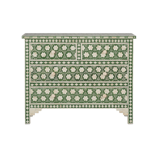 Clark Four Drawers Green Chest